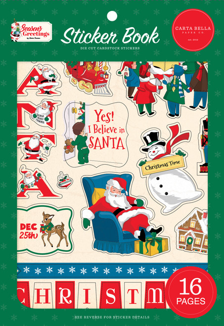 Carta Bella Sticker Book-Season's Greetings - SG329029 - 691835217819