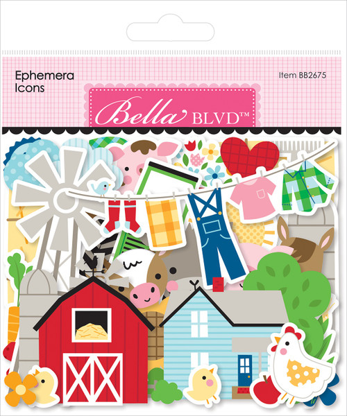 Bella Blvd Cardstock Ephemera-Icons, EIEIO BBEI2675 - 819812014231