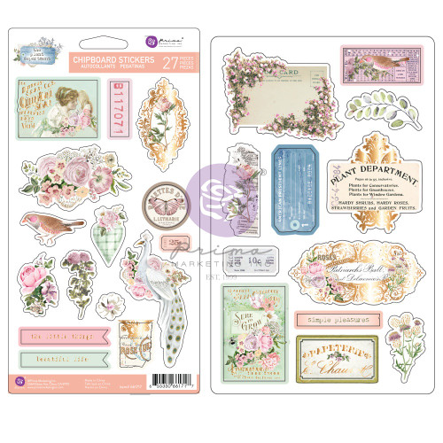 The Plant Department Chipboard Stickers 27/Pkg-Shapes W/Foil Details P661977 - 655350661977