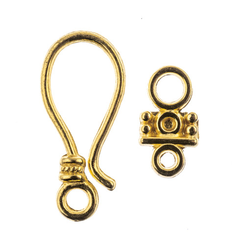 John Bead Hook Clasp Set 24mm 5/Pkg-Gold 1401153