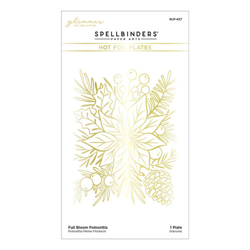 Spellbinders Glimmer Hot Foil Plate-Full Bloom Poinsettia GLP427 - 813233036834