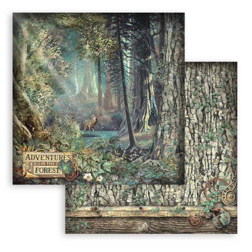 Stamperia Double-Sided Paper Pad 12"X12" 10/Pkg-Magic Forest, 10 Designs/1 Each - SBBL130