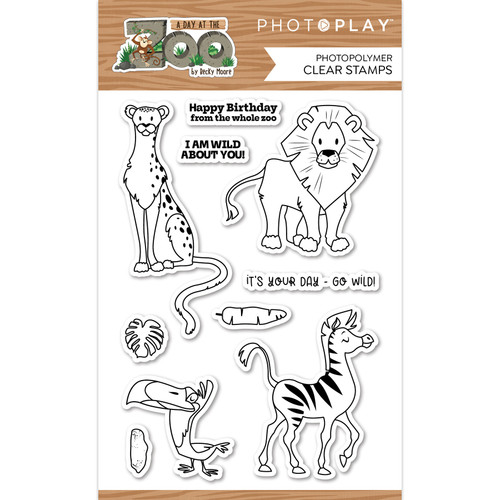 PhotoPlay Photopolymer Clear Stamps-A Day At The Zoo PZOO4026 - 709388340264