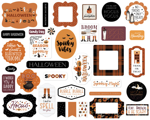 Carta Bella Cardstock Ephemera-Icons, Halloween HW324024