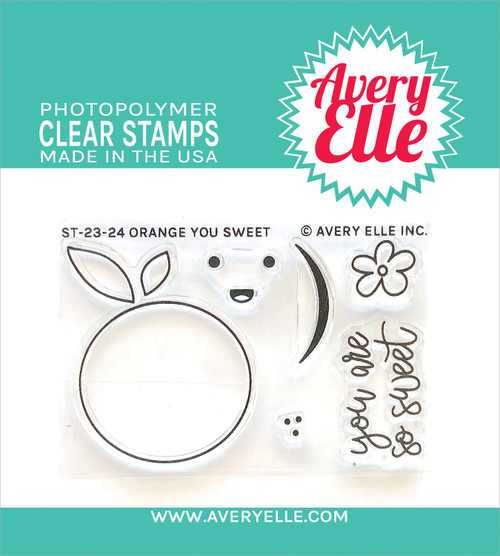 Avery Elle Clear Stamp Set-Orange You Sweet AE2324 - 810083781631