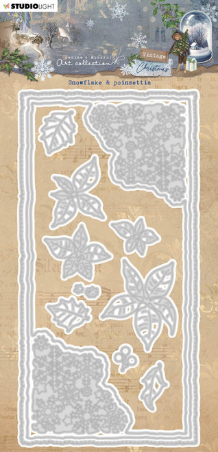 Studio Light Jenine's Mindful Art Cutting Die-Nr. 719, Snowflake & Poinsettia AVCCD719 - 8713943146095