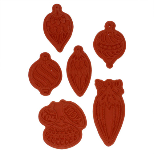 Heartfelt Creations Cling Rubber Stamp Set-Noel Holiday Ornaments CPC31031