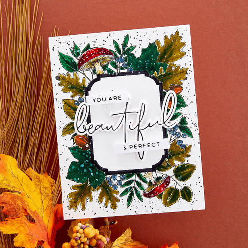 Spellbinders BetterPress Letterpress System Press Plate-Autumn Thanks BP083