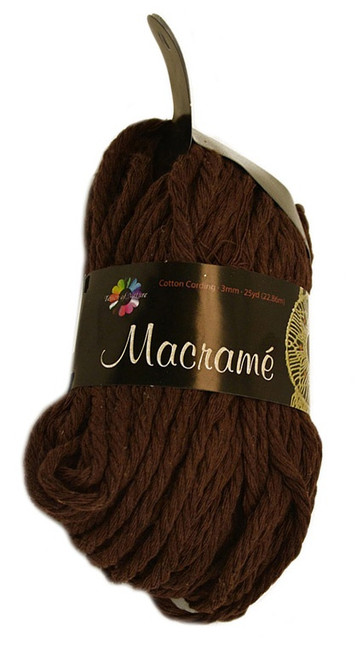 Touch Of Nature 3mm Cotton Cording 25yards-Dark Brown CTTNCRDN-76325 - 684653763255