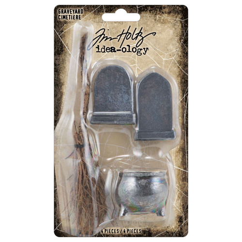 Tim Holtz Idea-Ology Graveyard-4 Pieces - TH94337 - 040861943375