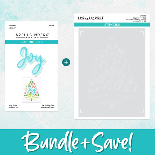 Spellbinders Stencil & Die Bundle-Joy Tree, The Layered Christmas Stencils BD0776 - 813233036926