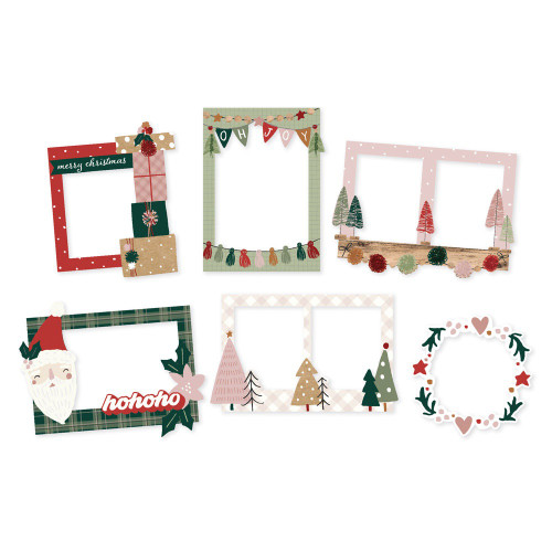 Boho Christmas Chipboard Frames- - BC20622 Boho Christmas Chipboard Frames- - BC20622