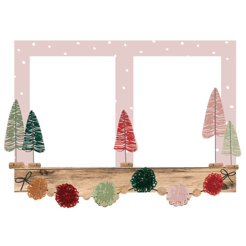 Boho Christmas Chipboard Frames- - BC20622 Boho Christmas Chipboard Frames- - BC20622