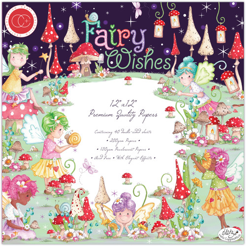 Craft Consortium Double-Sided Paper Pad 12"X12" 40/Pkg-Fairy Wishes - PAD042 - 5060921931406