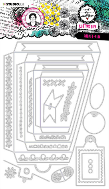 Art By Marlene Signature Collection Cutting Dies-Nr. 549, Pocket-Fun - ABMCD549 - 8713943142745