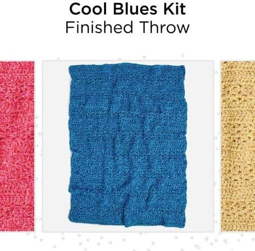 Red Heart Weekend Speedy Crochet Kit-Cool Blue SSKITC