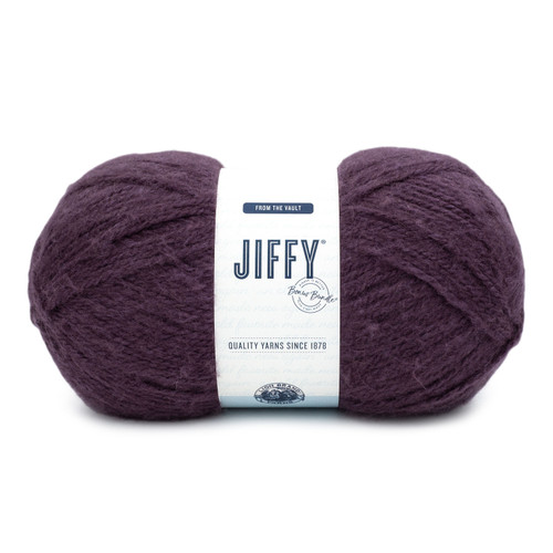 Lion Brand Jiffy Bonus Bundle Yarn-Eggplant 451-147AM - 023032119083