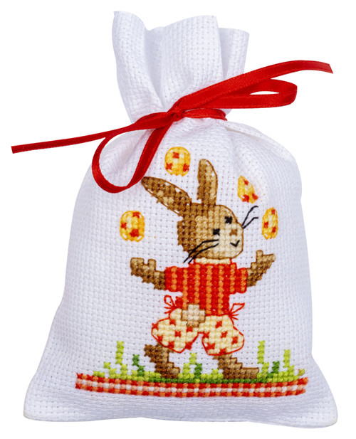 Vervaco Counted Cross Stitch Sachet Bags Kit 3.2"X4.8" 3/Pkg-Easter Animals on Aida (18 Count) V0200150