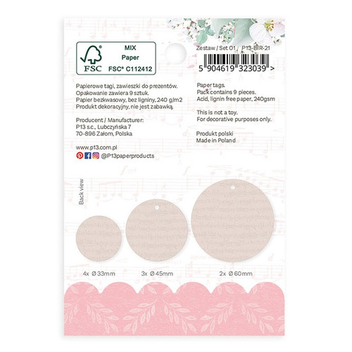 Birdhouse Double-Sided Cardstock Tags 9/Pkg-#01 P13BIR21