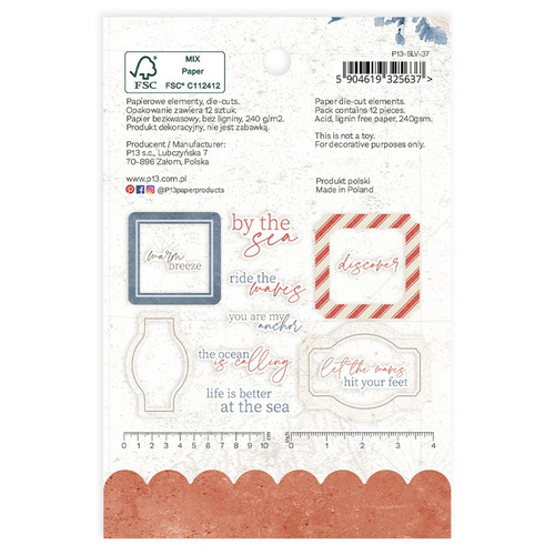 Sea La Vie Ephemera Cardstock Die-Cuts 12/Pkg-Frames & Words - P13SLV37 Sea La Vie Ephemera Cardstock Die-Cuts 12/Pkg-Frames & Words - P13SLV37