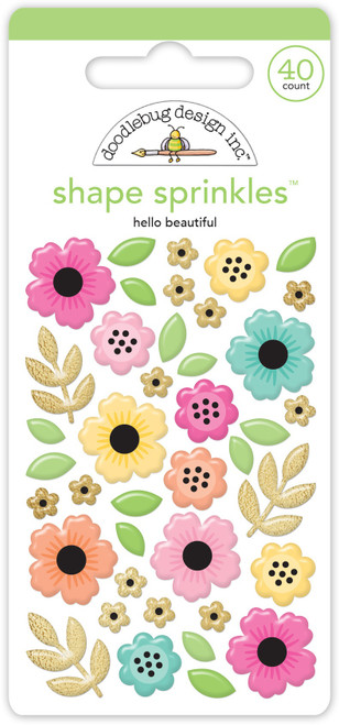 Doodlebug Sprinkles Adhesive Enamel Shapes-Hello Beautiful, Hello Again DB8159 - 842715081598
