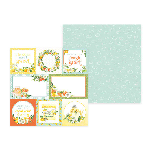 P13 Double-Sided Paper Pad 6"X6" 24/Pkg-Fresh Lemonade P13LEM09