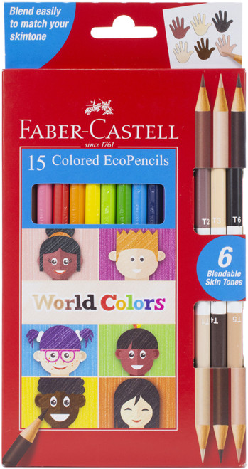 Faber-Castell World Colors EcoPencils-15/Pkg 120112 - 092633313299