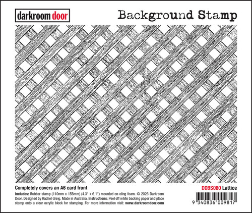 Darkroom Door Background Cling Stamp 4.3"X6.1"-Lattice DDBS080 - 9340836009817