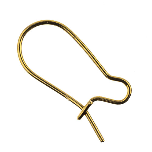 John Bead Earwire Kidney 19x10mm 46/Pkg-Gold 1401152