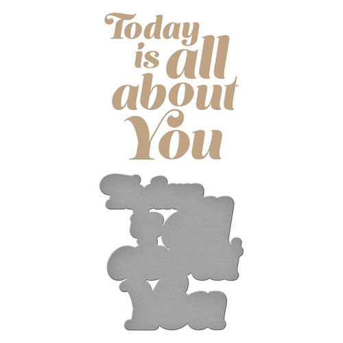 Spellbinders Glimmer Hot Foil Plate & Die Set-All About You GLP389