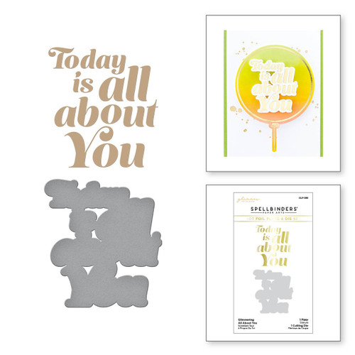 Spellbinders Glimmer Hot Foil Plate & Die Set-All About You GLP389