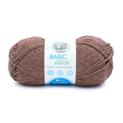 Lion Brand Basic Stitch Antimicrobial Yarn-Clay 204-133 - 023032121345