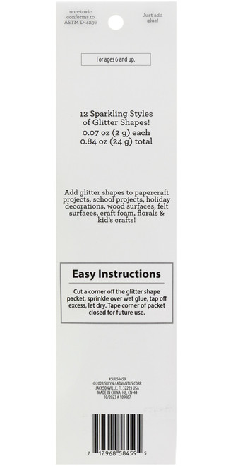Sulyn Glitter And Sparkle Shapes-0.84oz - SUL58459