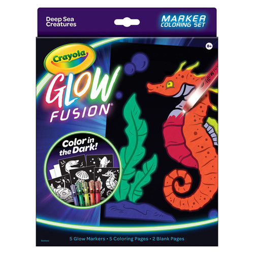 Crayola Glow Fusion Marker Coloring Set -Deep Sea Creatures 747493 - 071662074937