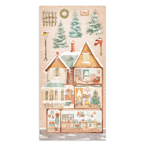 Stamperia Collectables Double-Sided Paper 6"X12" 10/Pkg - Oh-All Around Christmas - SBBV24 Stamperia Collectables Double-Sided Paper 6"X12" 10/Pkg - Oh-All Around Christmas - SBBV24