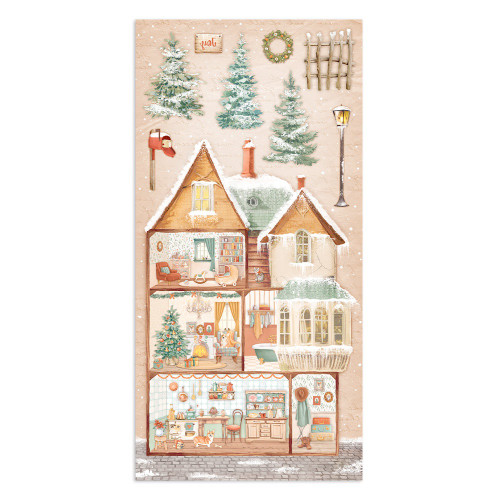Stamperia Collectables Double-Sided Paper 6"X12" 10/Pkg - Oh-All Around Christmas - SBBV24 Stamperia Collectables Double-Sided Paper 6"X12" 10/Pkg - Oh-All Around Christmas - SBBV24