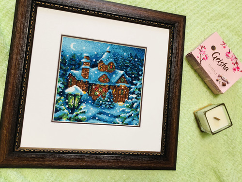 RIOLIS Counted Cross Stitch Kit 7.75"X7.75"-Snowfall In The Forest (14 Count) R2029