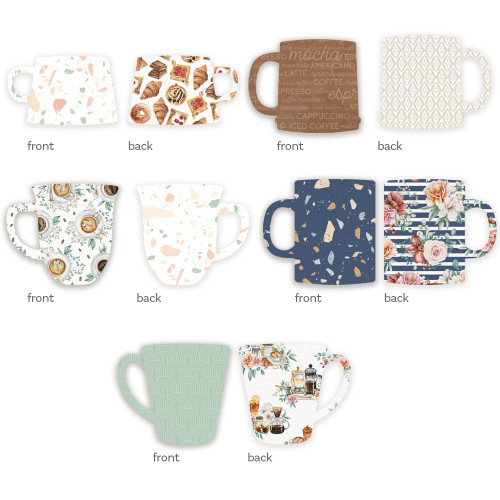 P13 Light Chipboard Album Base With Papers 6"X6"-Mix And Match, Coffee Break - P13COF56 P13 Light Chipboard Album Base With Papers 6"X6"-Mix And Match, Coffee Break - P13COF56