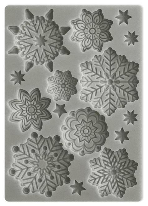 Stamperia Silicone Mould A6-Snowflakes KACM18 - 5993110028741