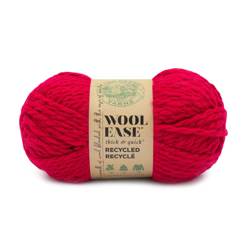 Lion Brand Wool-Ease Thick & Quick Recycled Yarn-Red 643-113S - 023032122984