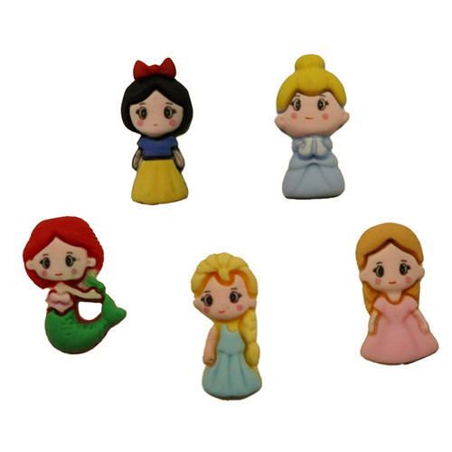 Buttons Galore Flatbackz Embellishments-Princesses - FBZ-105