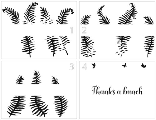 Crafter's Workshop Layered Card Stencil 8.5"X11"-Layered Fern Banner TCW8.5-6040 - 842254060405