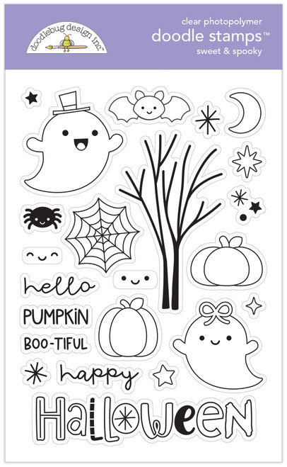 Doodlebug Clear Doodle Stamps-Sweet & Spooky DB8253 - 842715082533