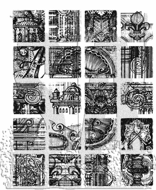Tim Holtz Cling Stamps 7"X8.5"-Creative Blocks CMS-LG-464 - 691835444208