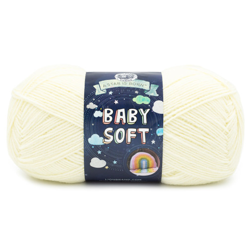 Lion Brand Baby Soft Yarn-Natural 920-098 - 023032127101