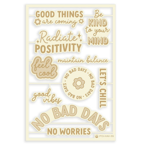 P13 Die-Cut Chipboard Embellishments 4"X6"-Have Fun #06 - P13HAV55 P13 Die-Cut Chipboard Embellishments 4"X6"-Have Fun #06 - P13HAV55