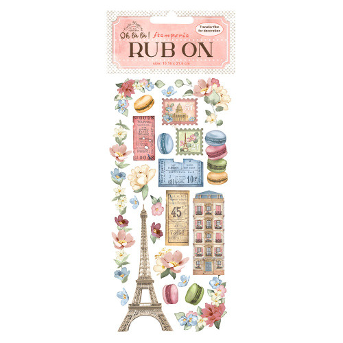 Stamperia Rub-On 4"X8.5"-Oh La La - Tour Eiffel - DFLRB28 - 5993110027324