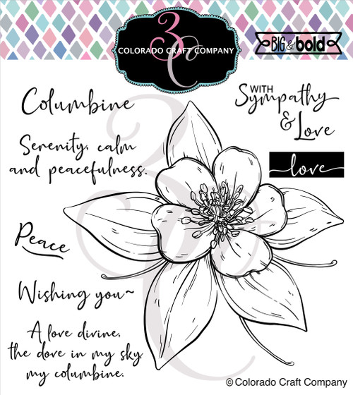 Colorado Craft Company Clear Stamps 6"X6"-Columbine Wishing-Big & Bold C3BB864 - 810043858649