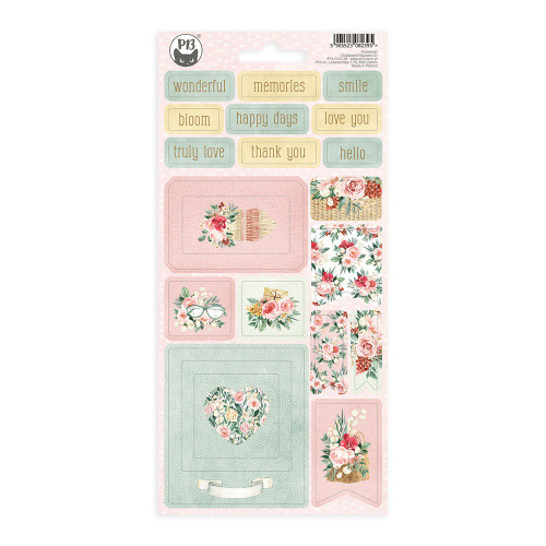 Flowerish Chipboard Stickers 4.1"X8.7"-#01 P13FLO34 - 5905523082395