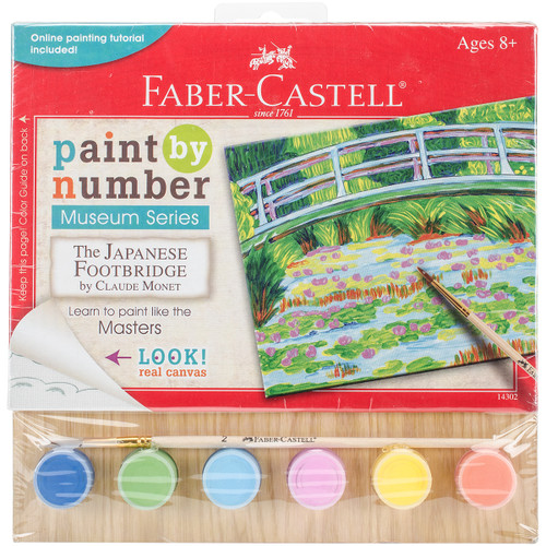 Faber-Castell Museum Series Paint By Number Kit 6"X8"-The Japanese Footbridge - PBNMS-14302 - 092633303467